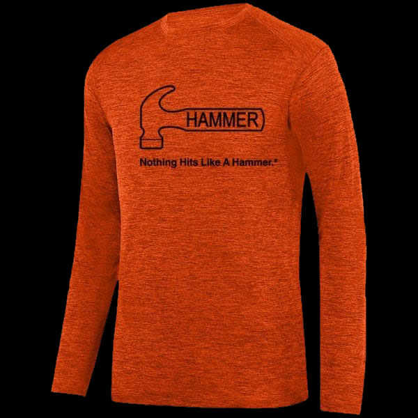 Hammer Men's Spike Orange Bowling Long Sleeve Shirt Hammer Bowling Gear
