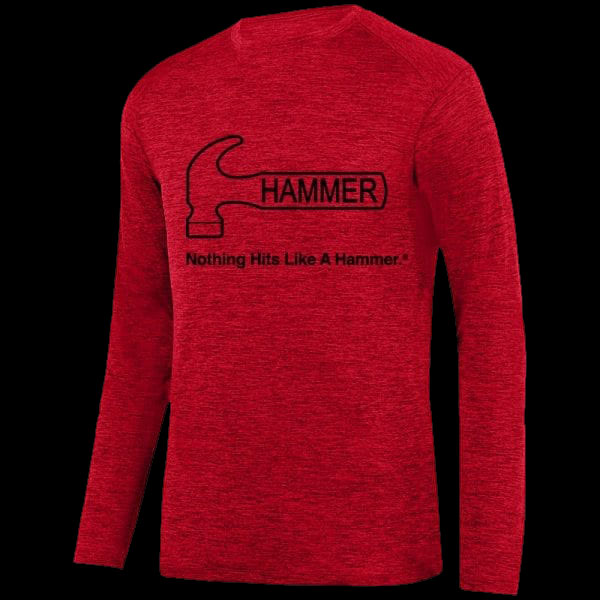 Hammer Men's Spike Red Bowling Long Sleeve Shirt Hammer Bowling Gear