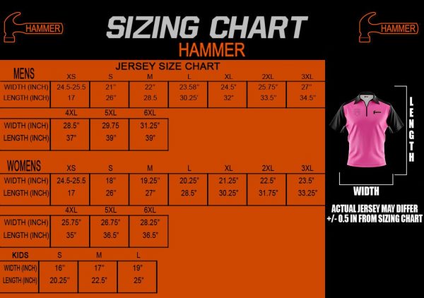 Size Chart - Hammer Bowling Gear