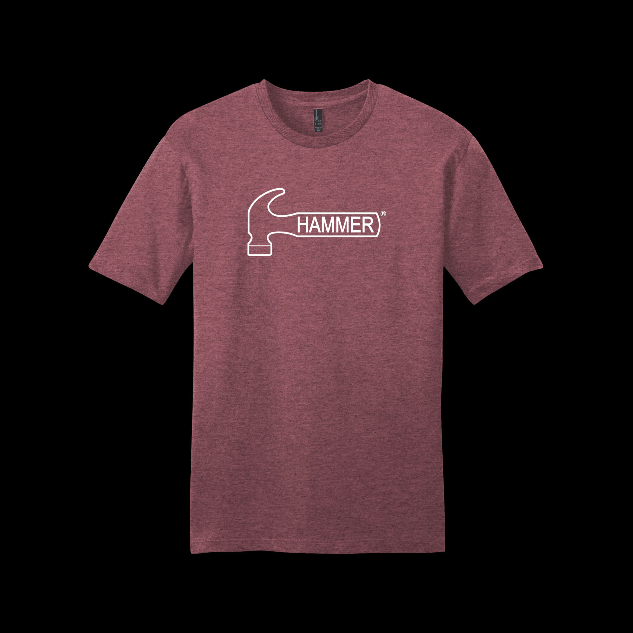 Hammer Heather Cardinal Ring Spun Bowling Tee Shirt Hammer Bowling Gear